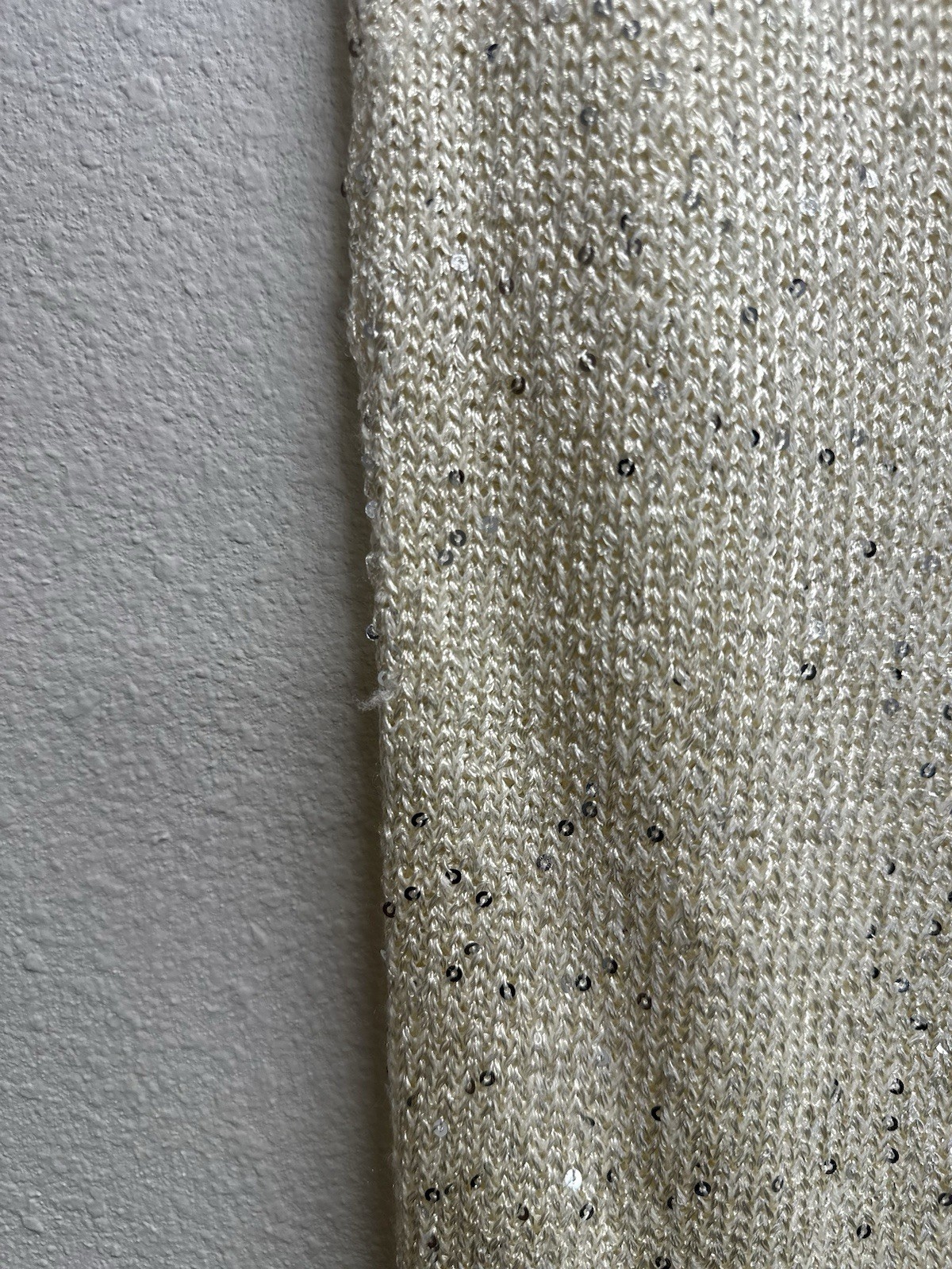 NWT ASTA RESORT Carolina Long Sequin Skirt- Ivory Size XS.