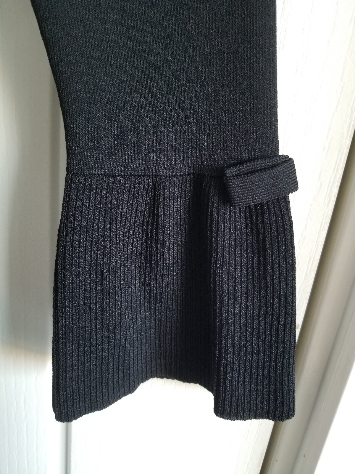 Ted Baker Zadi Long Sleeve Full Skirt Dress Size 4 UK 14 Dark Blue Black Navy