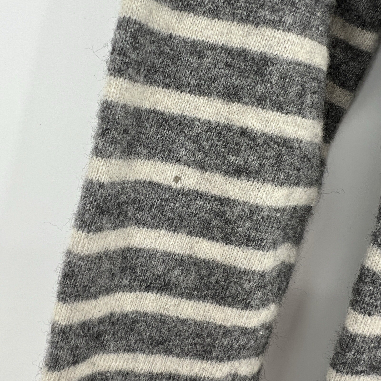 Banana Republic Wool Cashmere Blend Dress Size Medium Gray Striped Style 884306