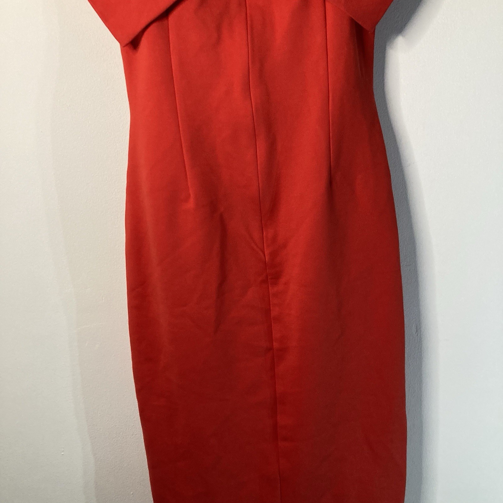 Lavish Alice Red Off Shoulder Midi Dress UK 8 – Party Evening Bodycon