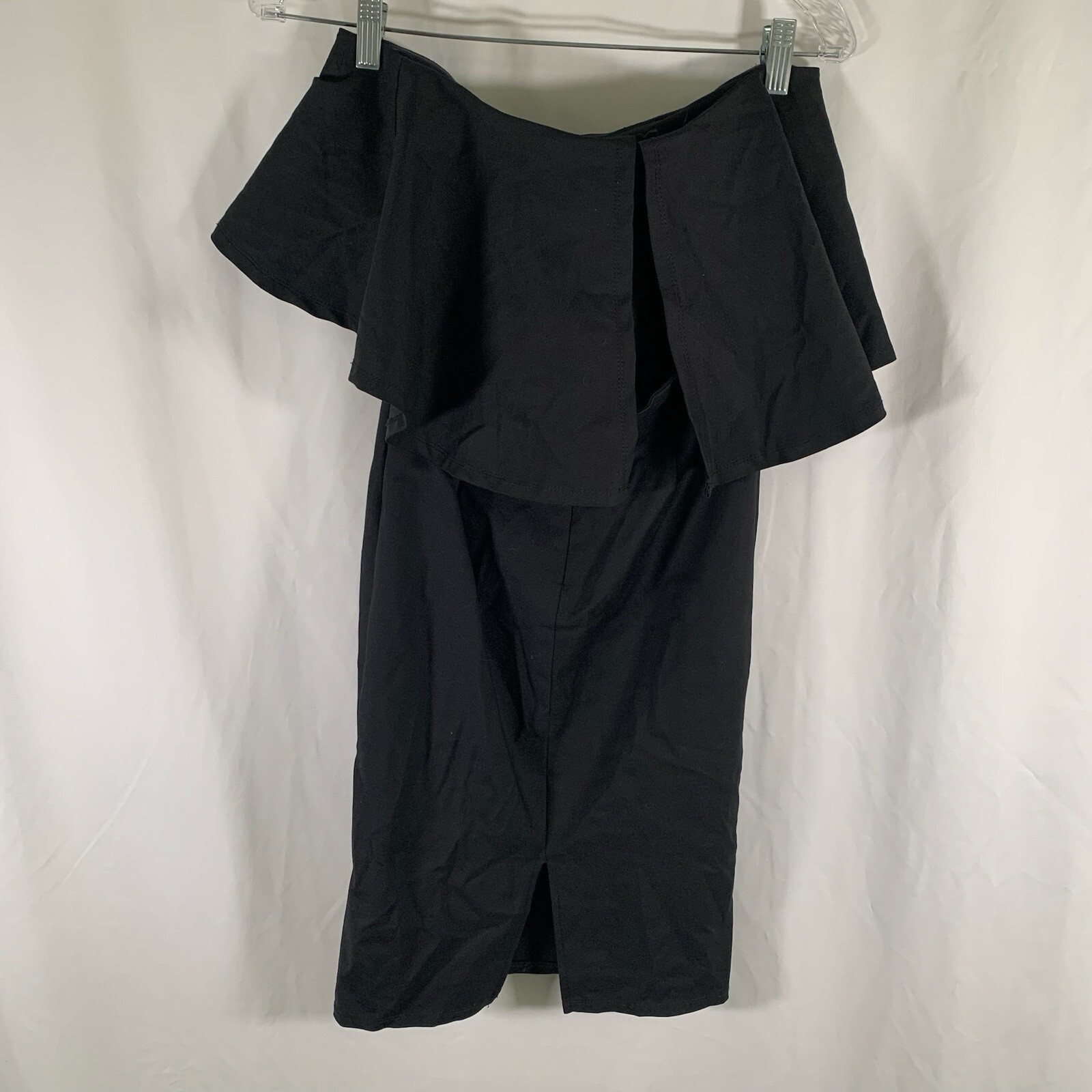 Tobi Mini Dress Women’s Medium Solid Black Zip Hook Eye Back Sleeveless Layered