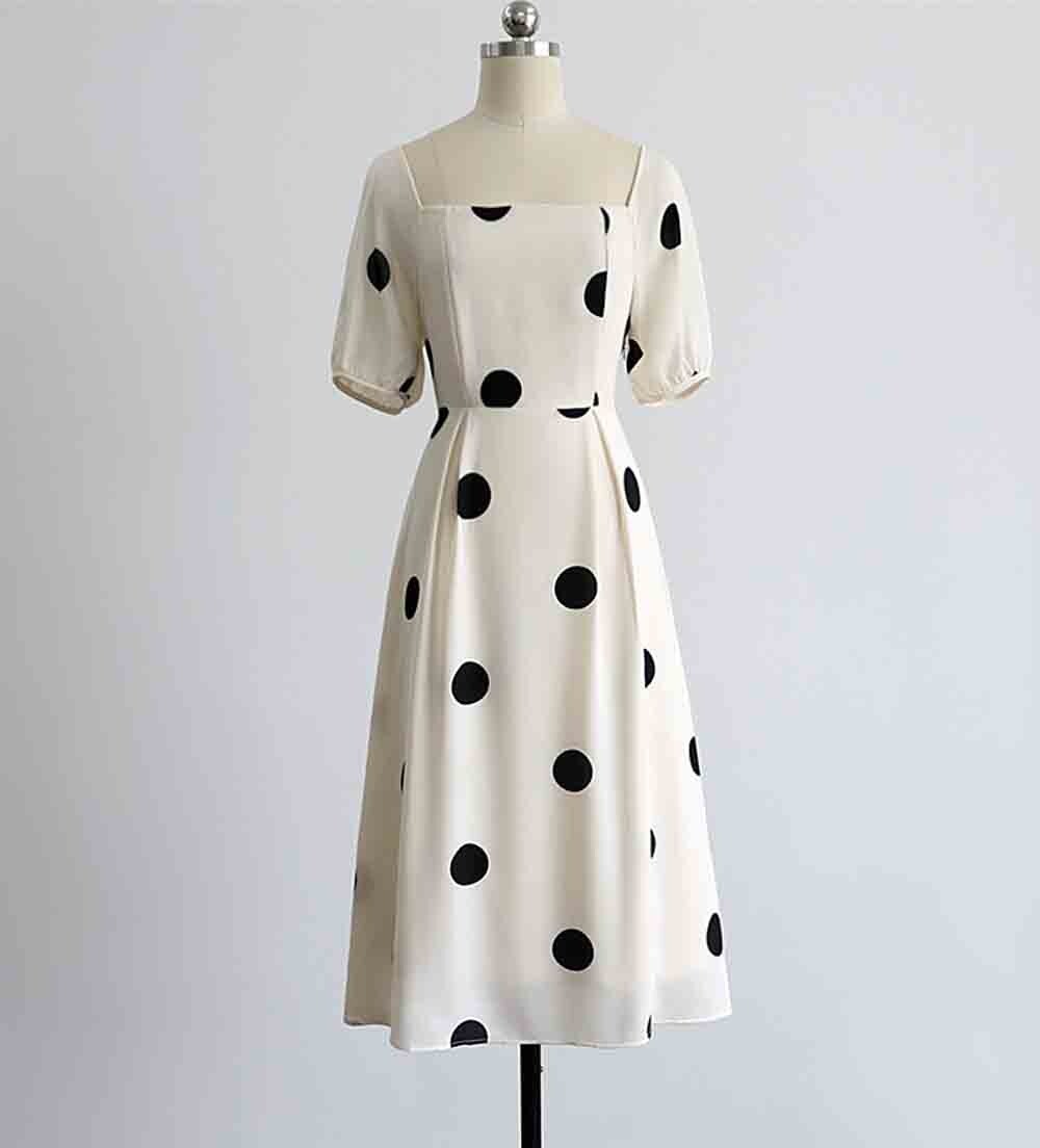 Custom Made to order Vintage Square Neck Tie-Back Cocktail Dress plus1x-10x Y648