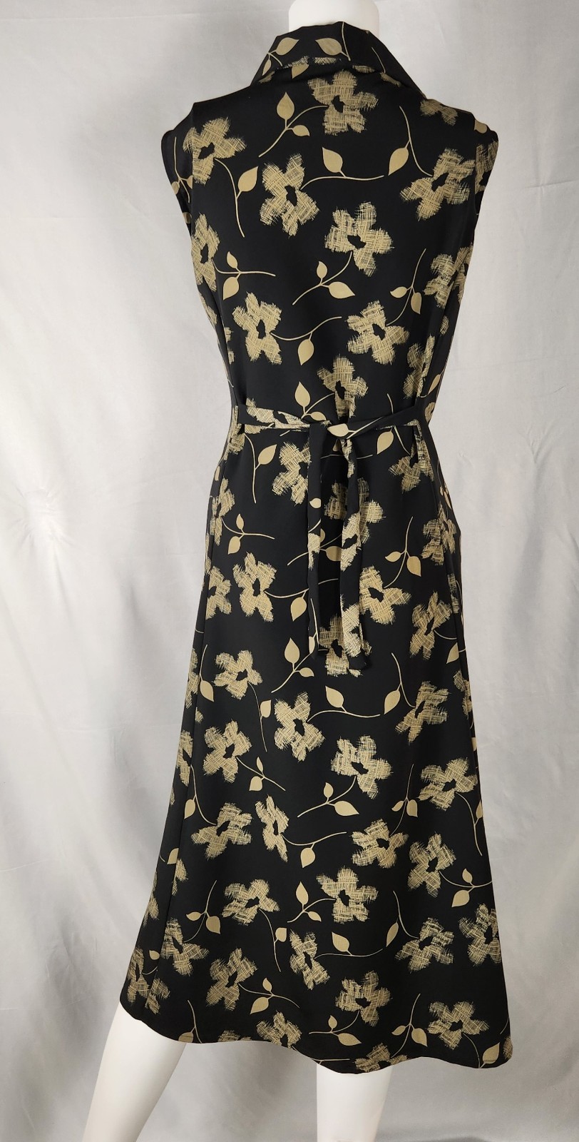 Voir Collection Sleeveless Floral Minimalist/Classic/SlowFashion Shirt Dress XL