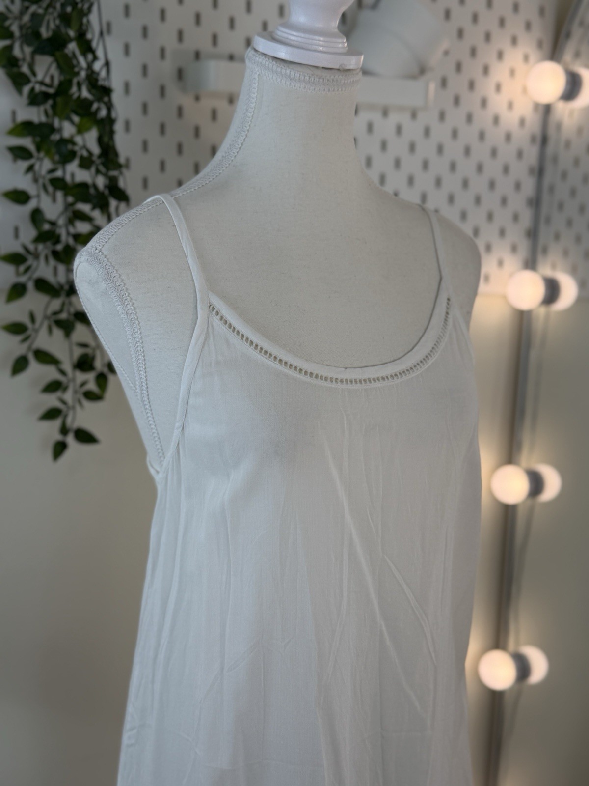 100% Cotton Slip Dress Adjustable Strap Midi Dress Minimalist Cotton Summer