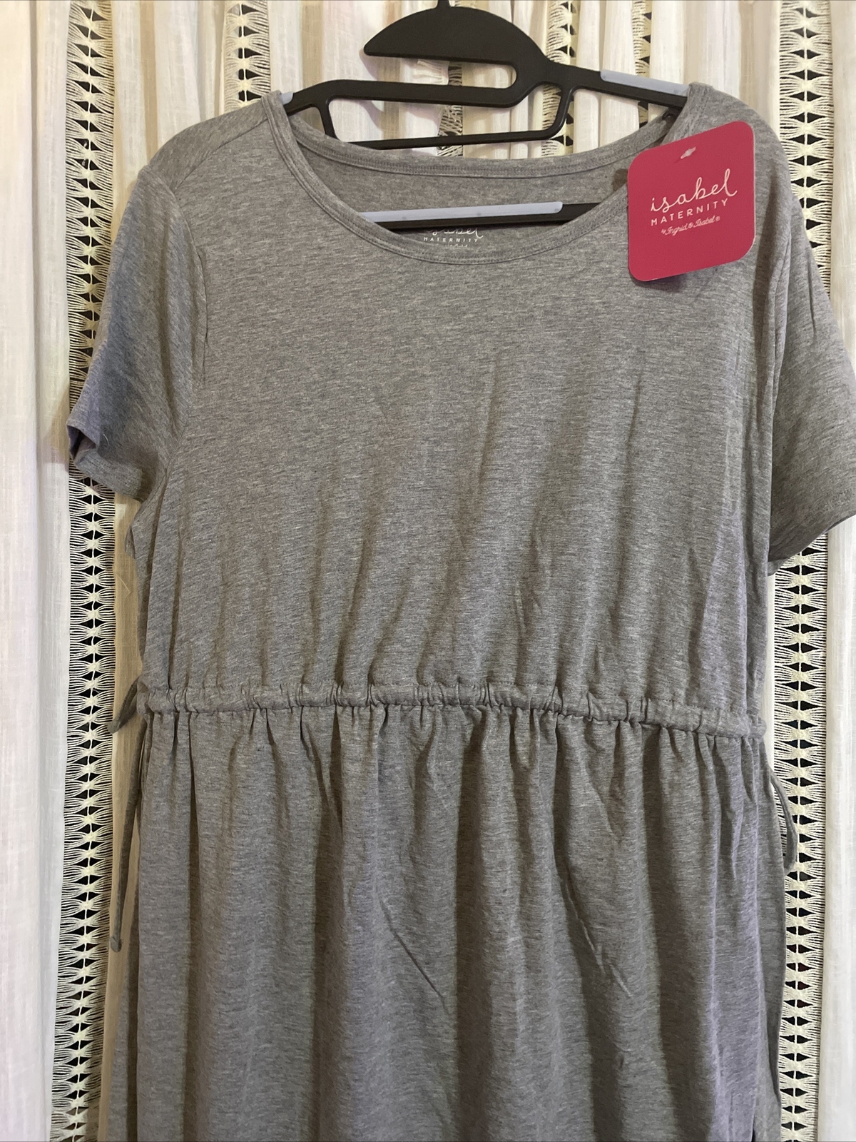 Isabel Maternity by Ingrid & Isabel – Women’s SS Tie Waist Dress Large 1773