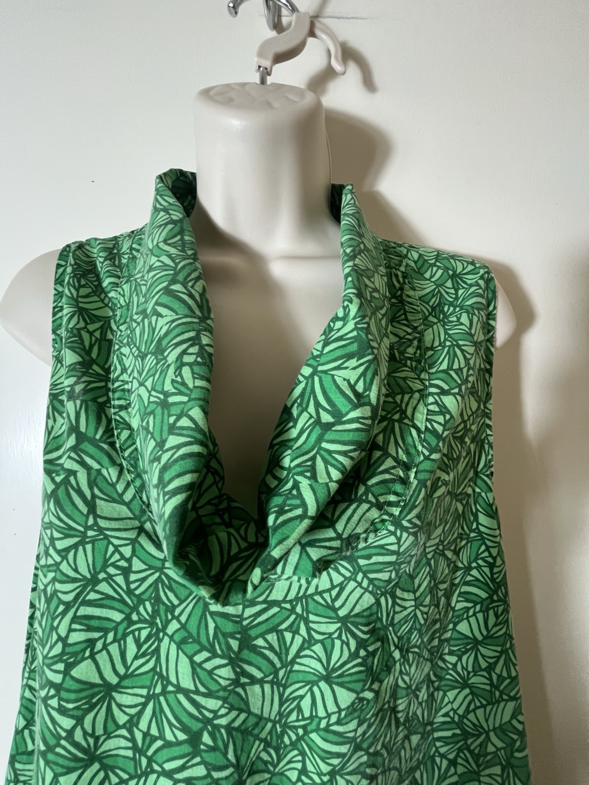 ANTHONY RICHARDS Shift SZ S Sleeveless Cowl Neckline Cotton Blend 2 Pockets