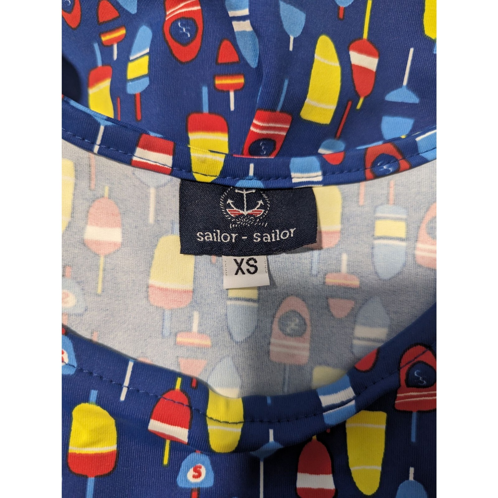 Sailor Sailor Novelty Print Nautical Themed Buoys UPF 50+ Women’s Dress Sz XS