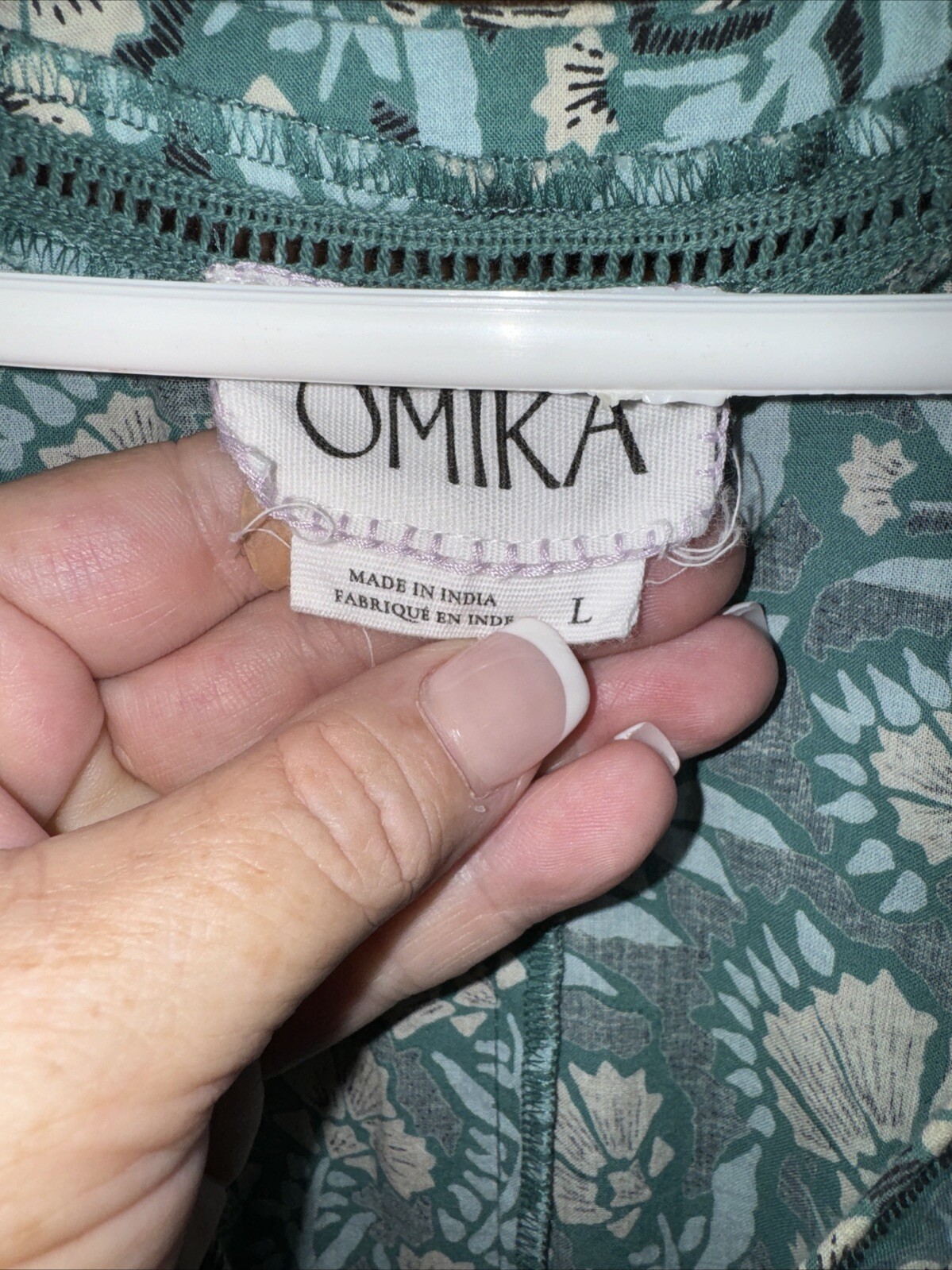 OMIKA Adele Long Balloon Sleeve Mini Dress size L