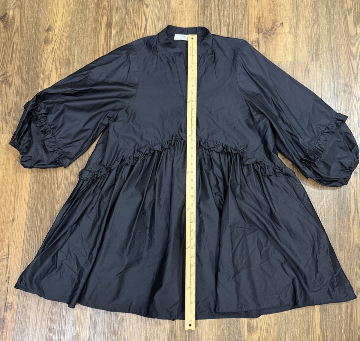 Devotion Twins Anthropologie Mini Ruffle Dress Black Medium Worn Once