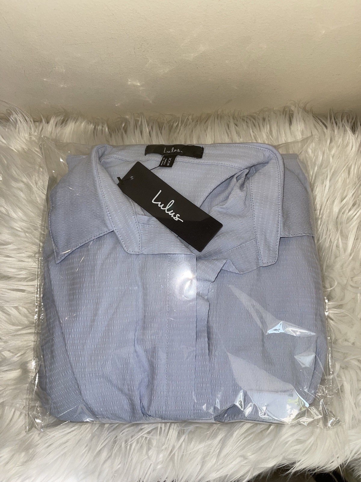 Lulus Breeze By Light Blue Tie-Back Mini Dress With Pockets – Size XXS