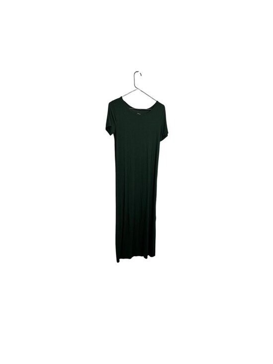 Daily ritual dark hunter green minimalist t shirt maxi dress medium coastal chic