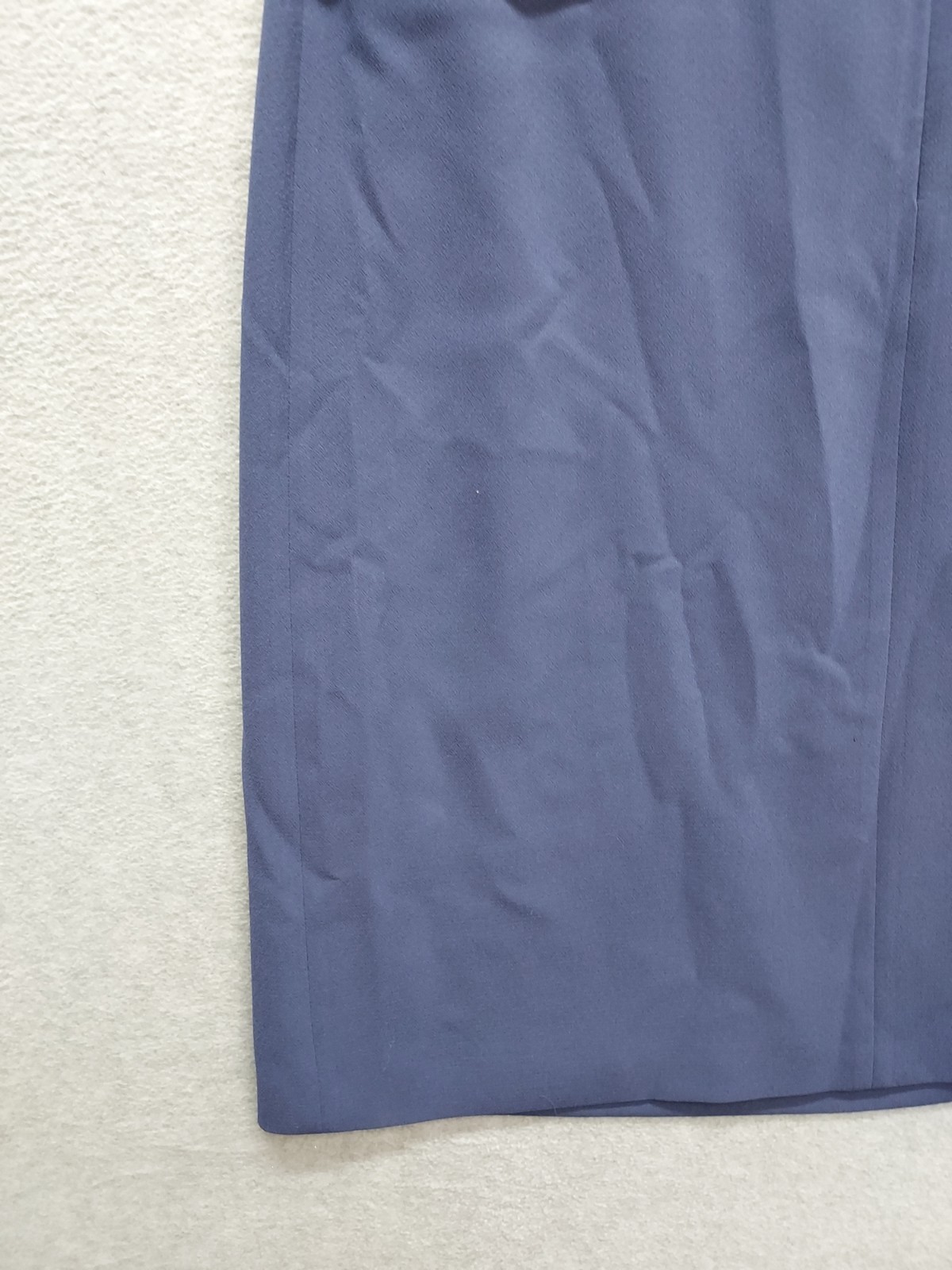 Hugo Boss Women Shift Dress 12 Blue Back Zipper Tie Waist Short Sleeve Cocktail