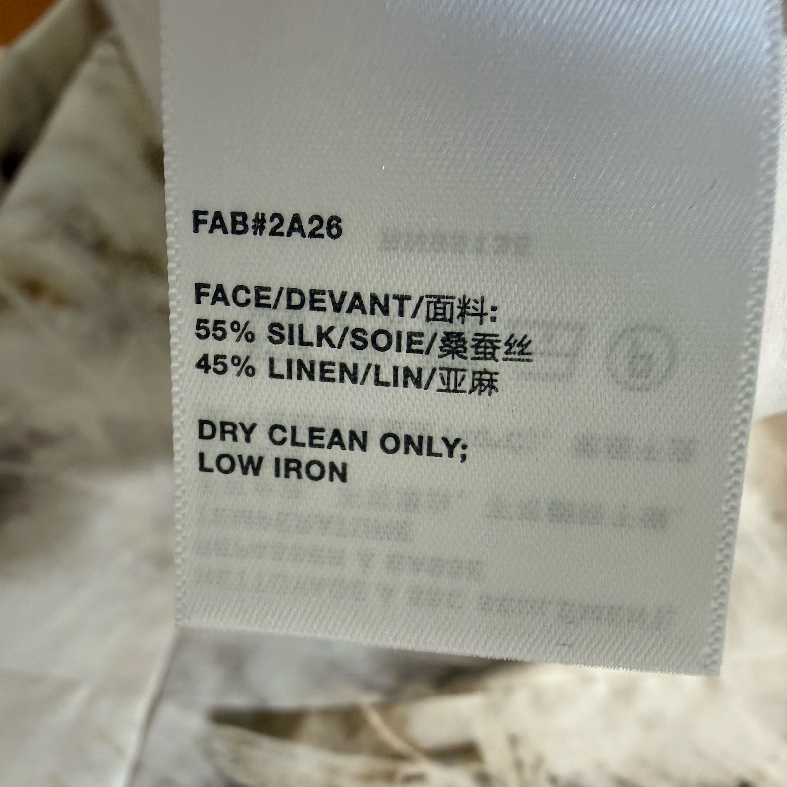 NWT Lafayette 148 New York Leaves Print Bateau Neck Silk & Linen Dress Sz 10 US