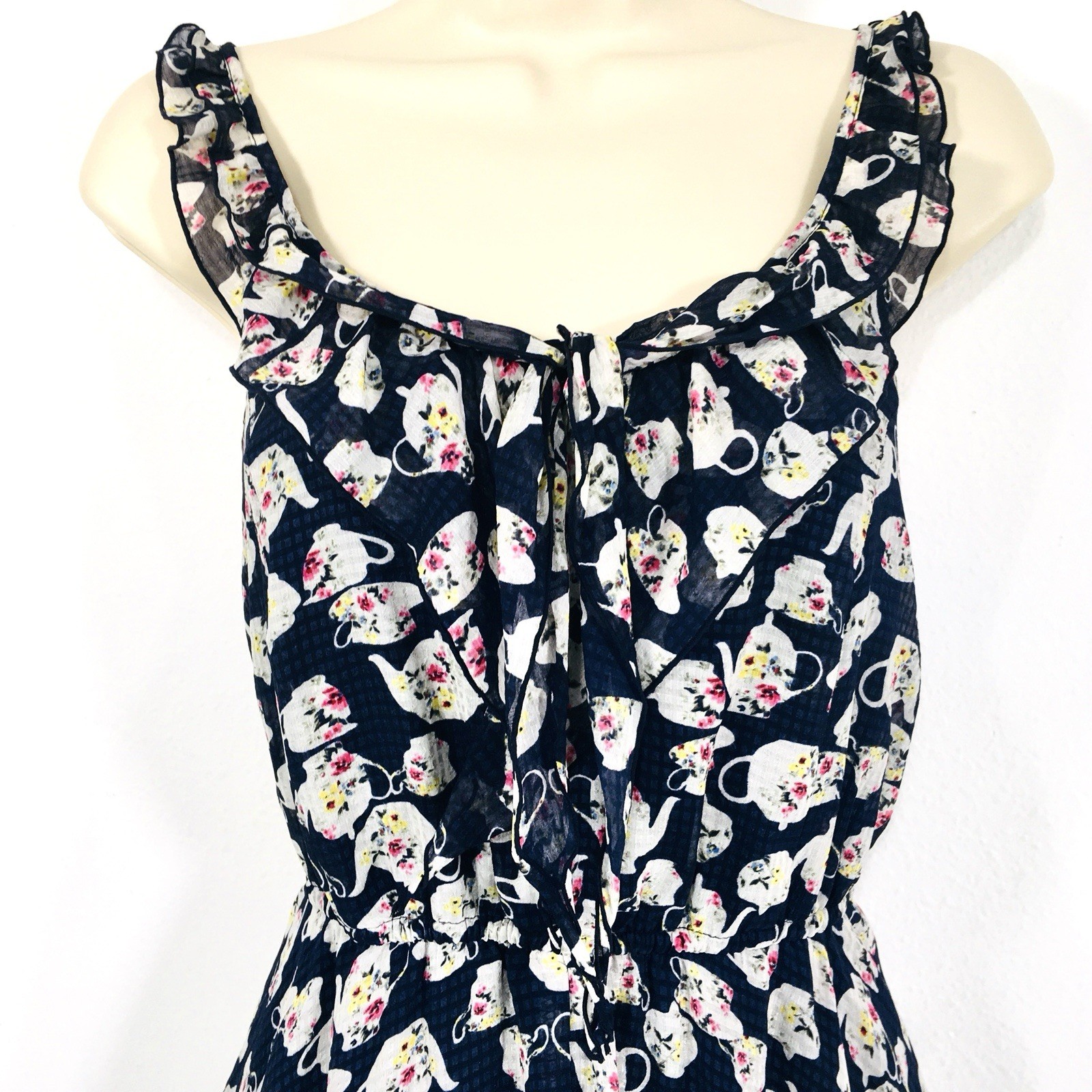 Disney Lauren Conrad Dress Sz S Alice In Wonderland Dancing Tea Pots Fairycore