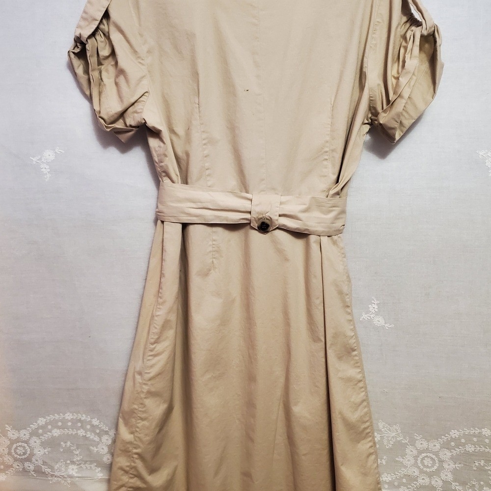 Millennium Chic Beige Button-Front Midi Dress, Size XL