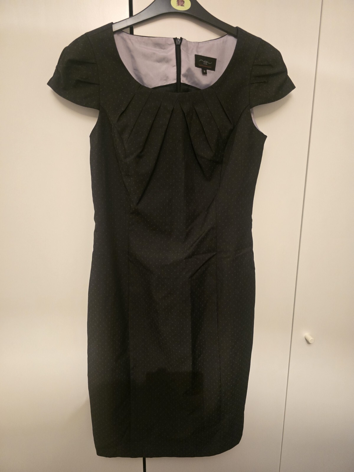 NEW LOOK WOMENS GREY BLACK FORMAL WORK PENCIL DRESS SIZE 10