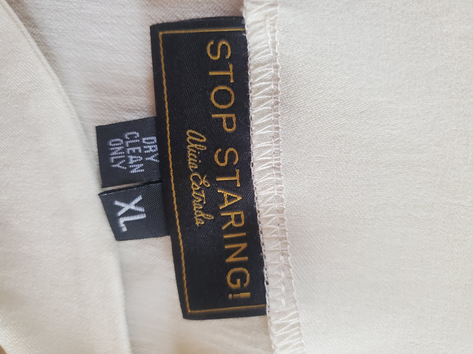 Stop Staring Cream Dress Size XL A LINE MINT