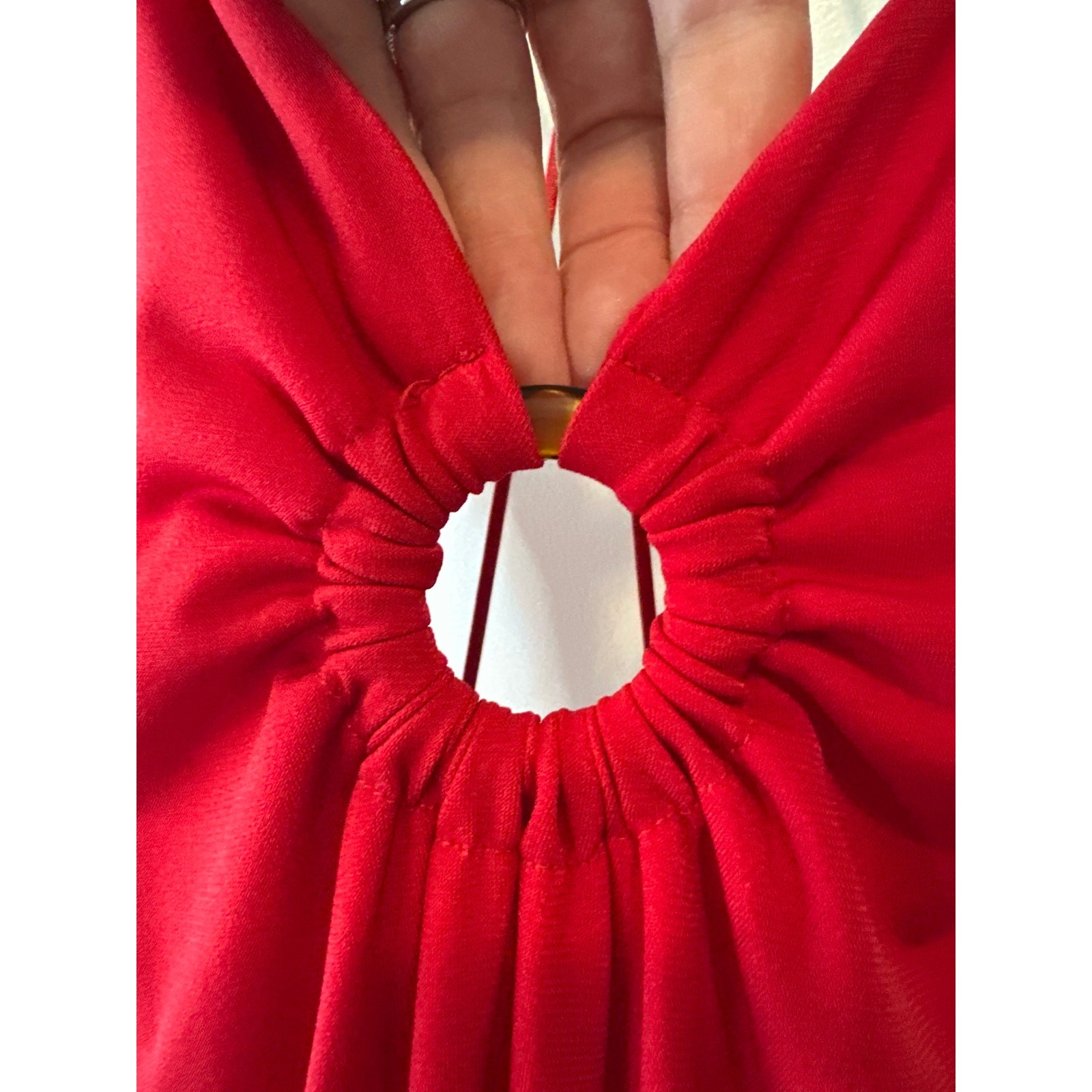 Musier Paris Iraklia Red Strappy Backless Midi Dress Size 6 / FR 38