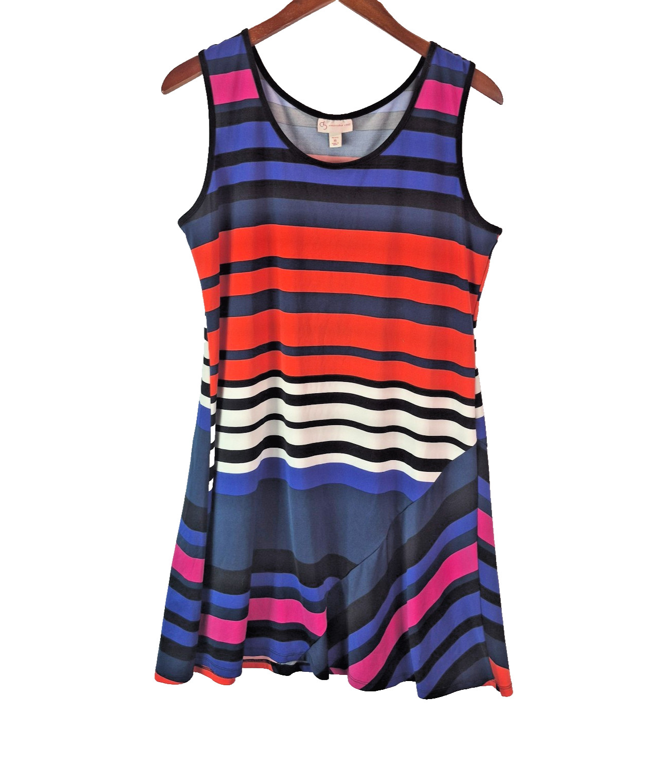 DB Established 1962 Sleeveless Striped Dress XL Petites– A-Line Stretchy Knit