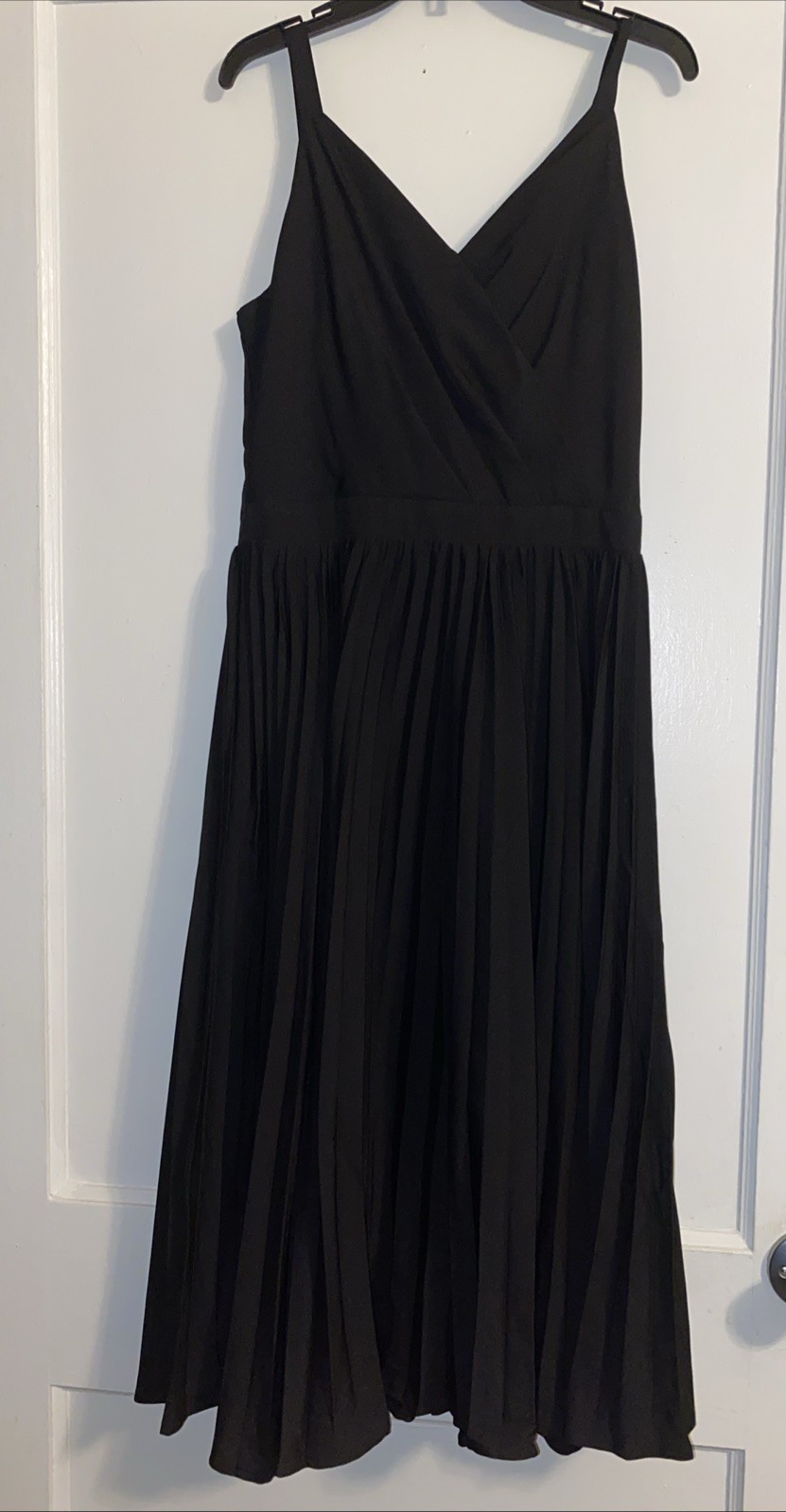 New Grace Karin Black Accordion Fit & Flare Small Strappy Tank Dress Sundress