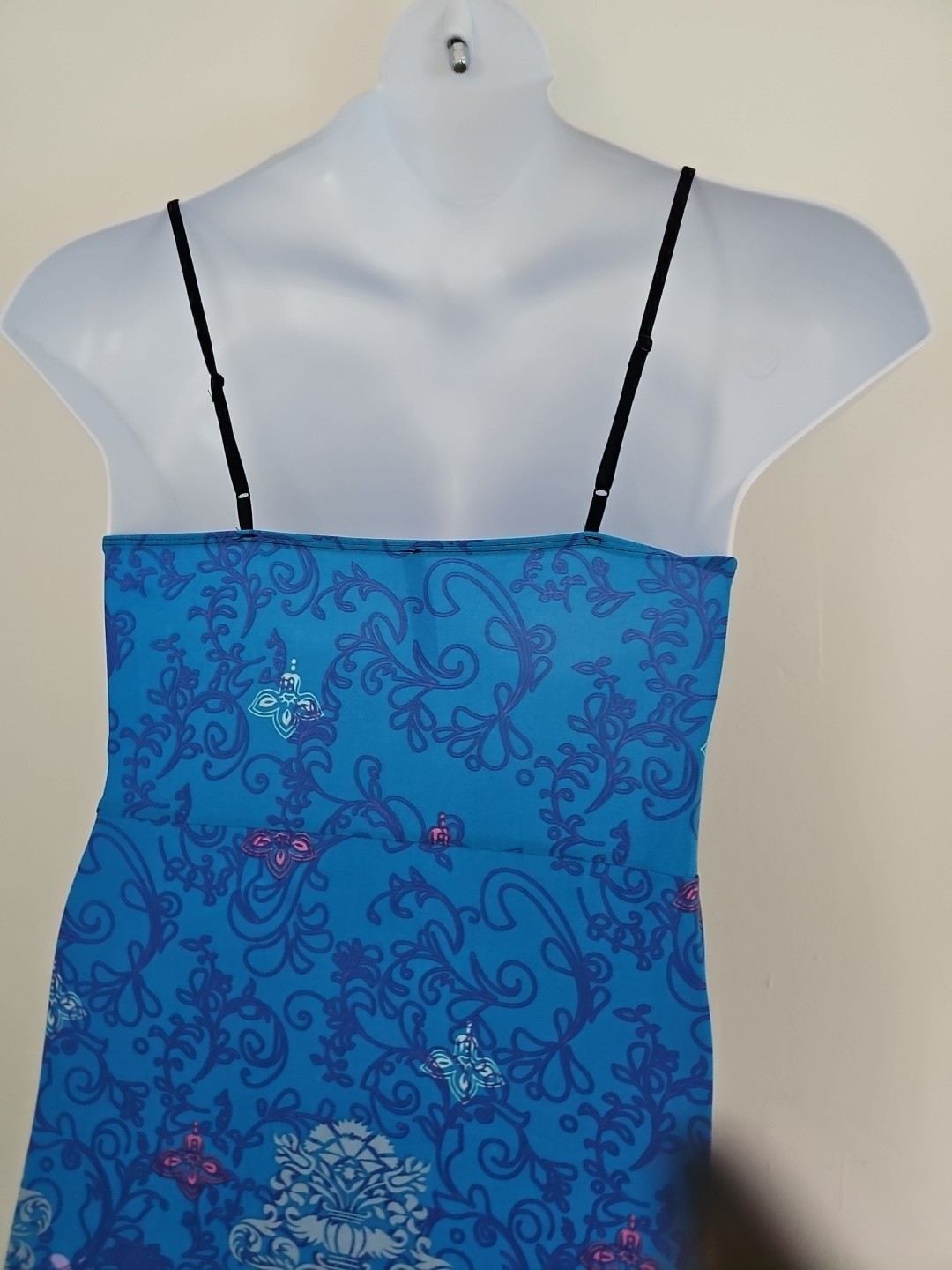 Lagaci Sundress Slip Dress Large Multicolor Floral Adjustable Spaghetti Straps
