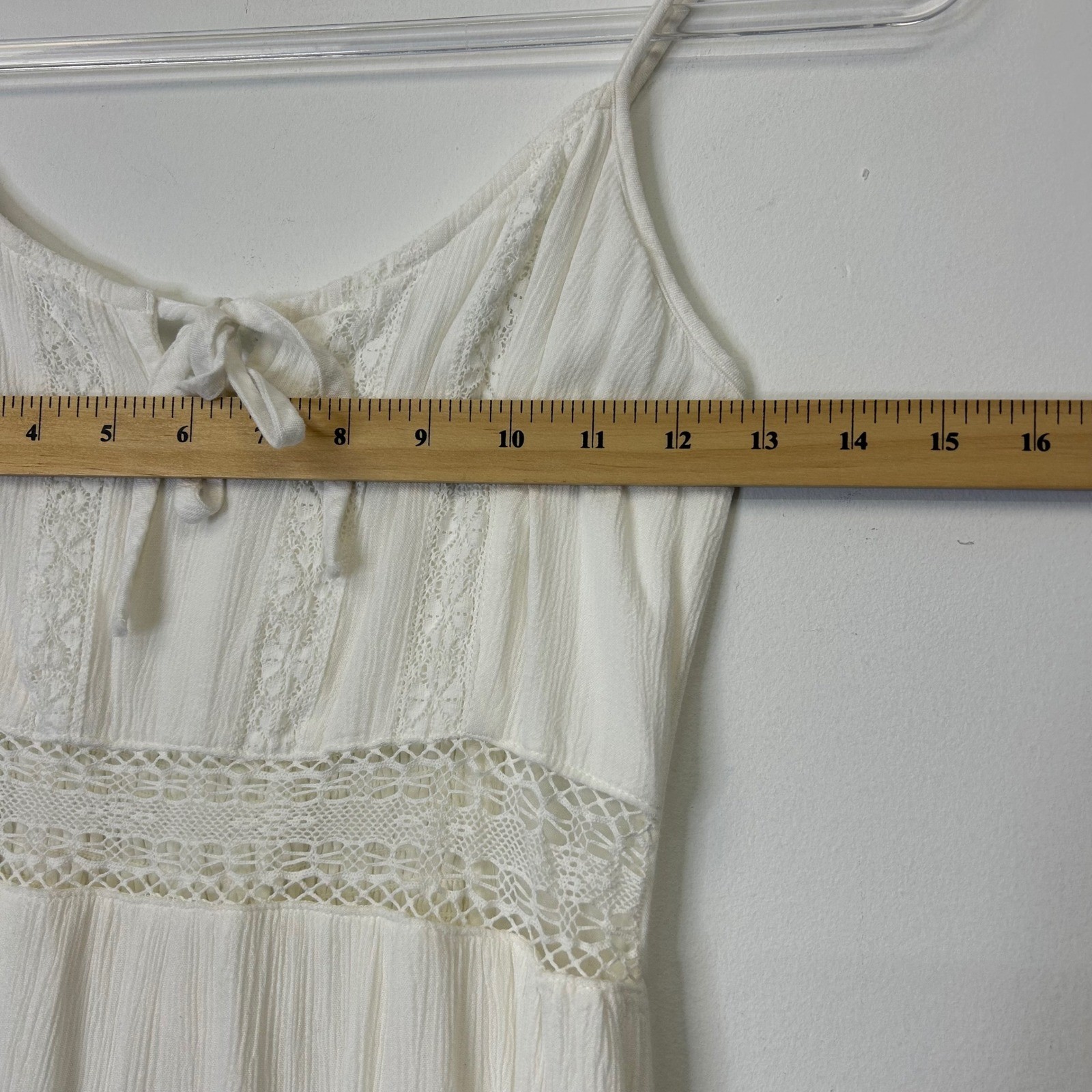 Abercrombie Fitch White Smocked High Low Maxi Dress Women’s Small Boho Cottage