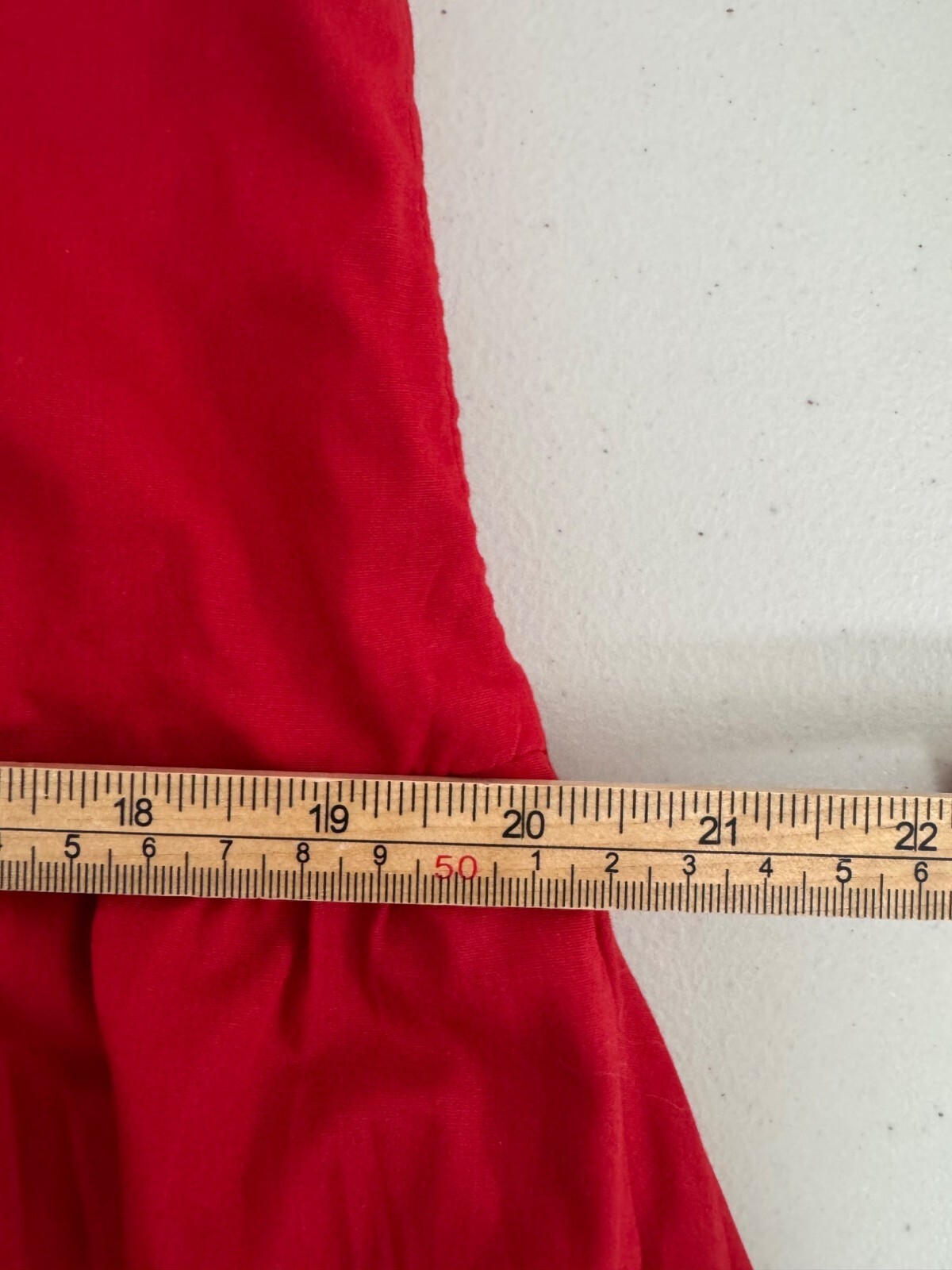 Abercrombie strapless Drop waist smocked maxi dress red preppy sz XLP