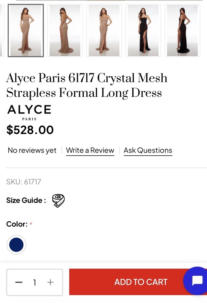 Alyce Paris 61717 Crystal Mesh Strapless Long Nude Formal Gown Size 00