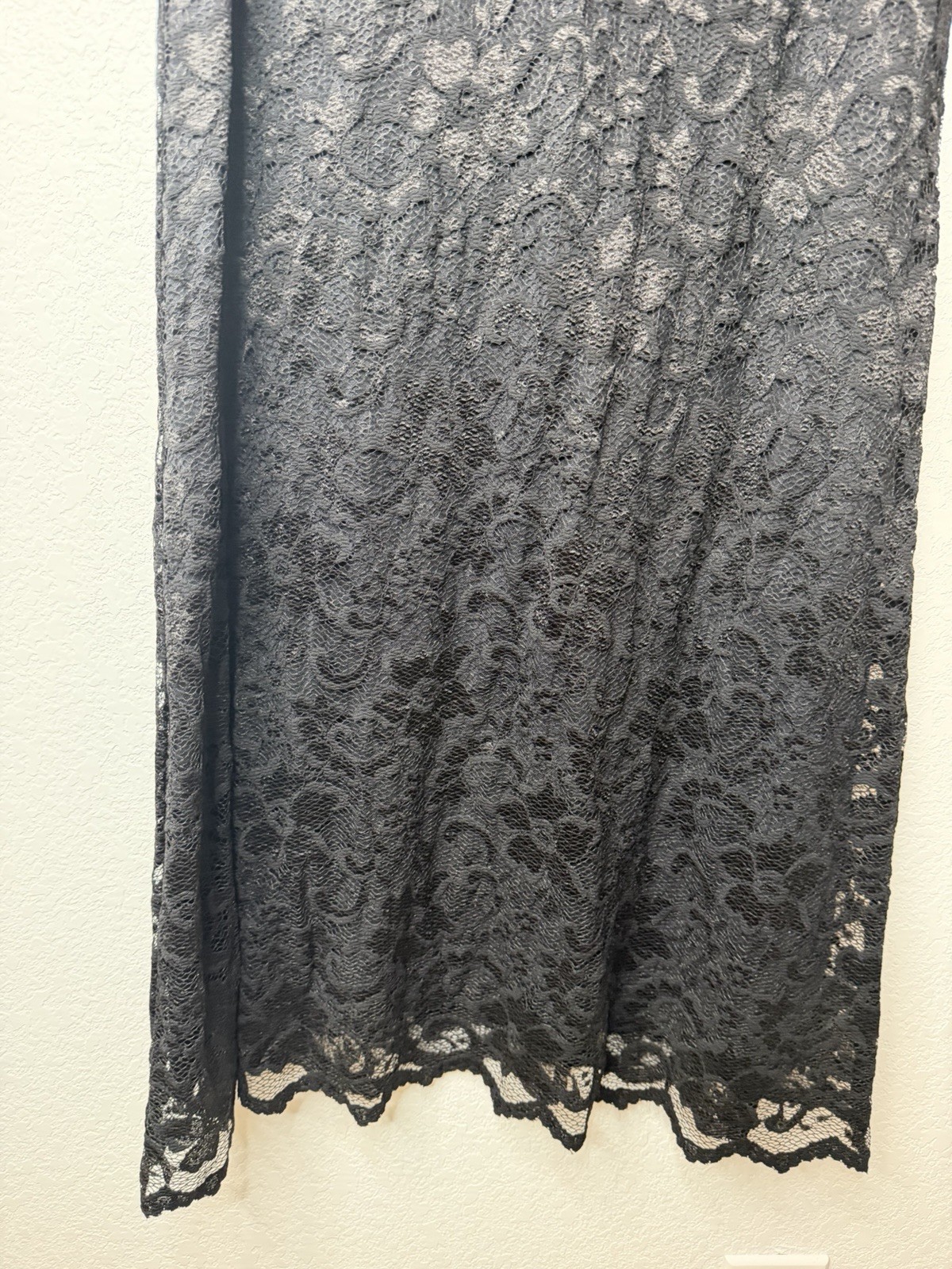 Karen Kane Black Lace Overlay Sleeveless Dress Sleeves Cocktail Midi Women’s XL
