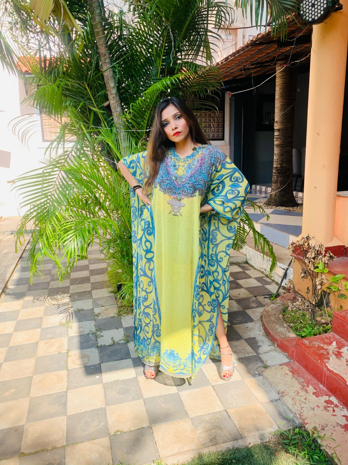Regular wear kaftan for woman plus size kaftan petite Silk Kaftan womens kaftan