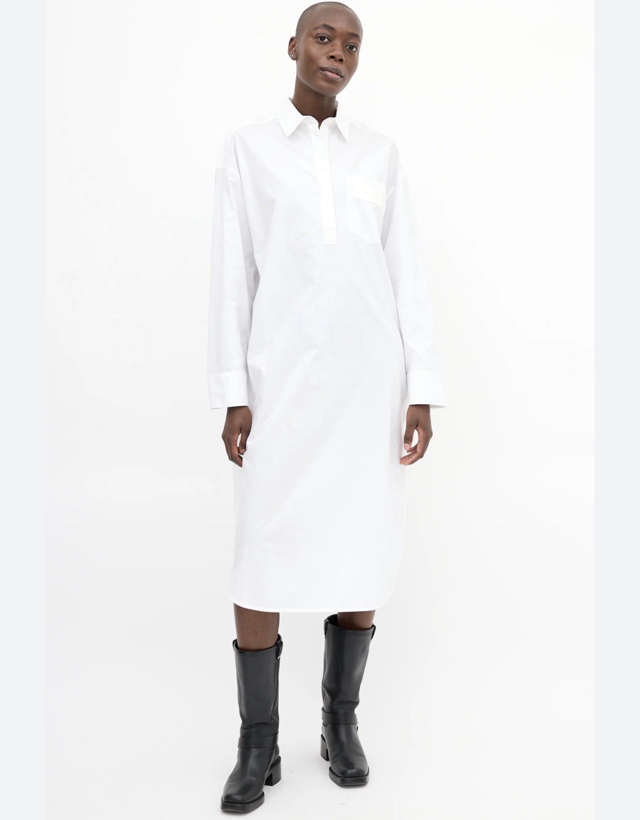 REMAIN BIRGER CHRISTENSEN Shirt Dress Size AU 6 US 2 NWT Cotton Oversize White
