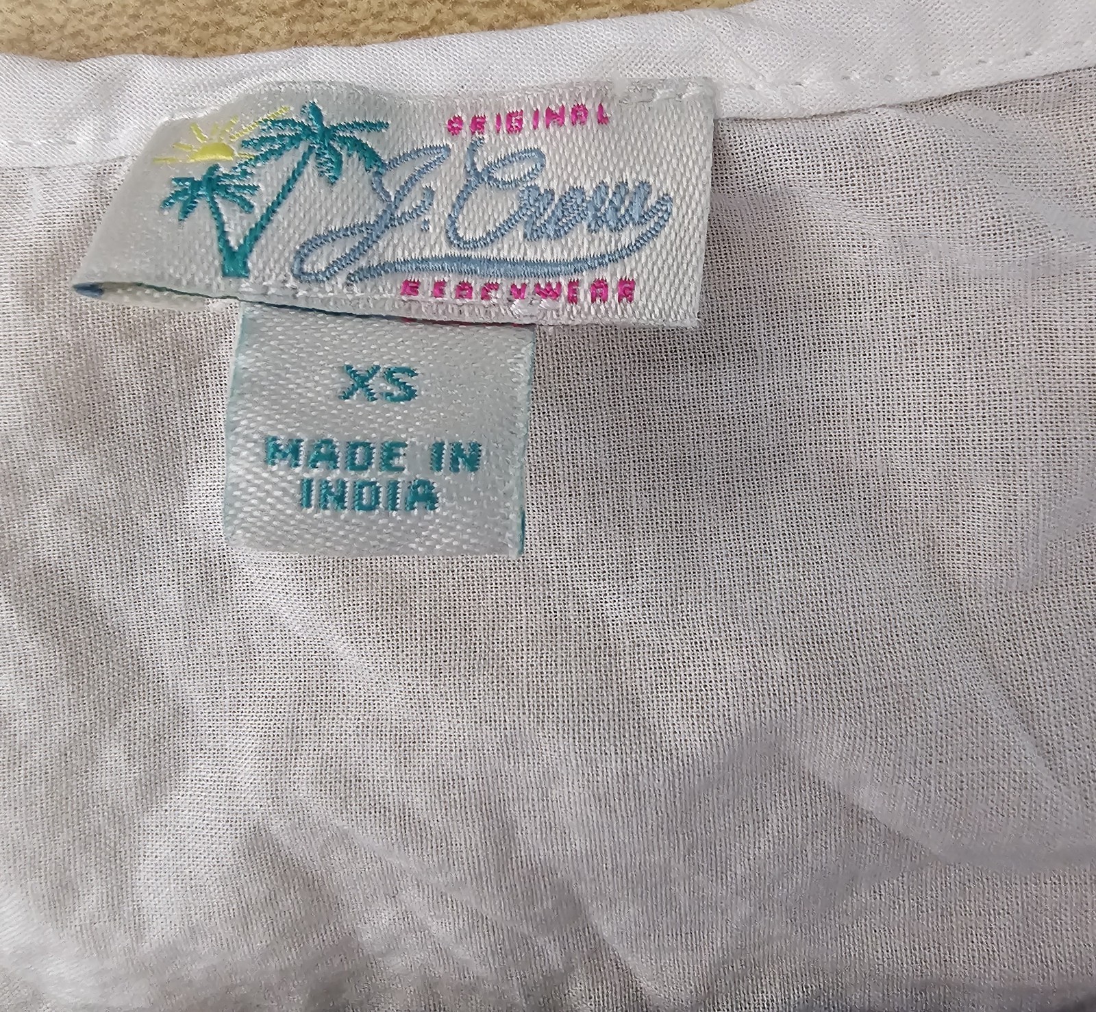 Vintage J Crew Original Beachwear White Tiered Dress Tunic Popover XS 19″ Pit