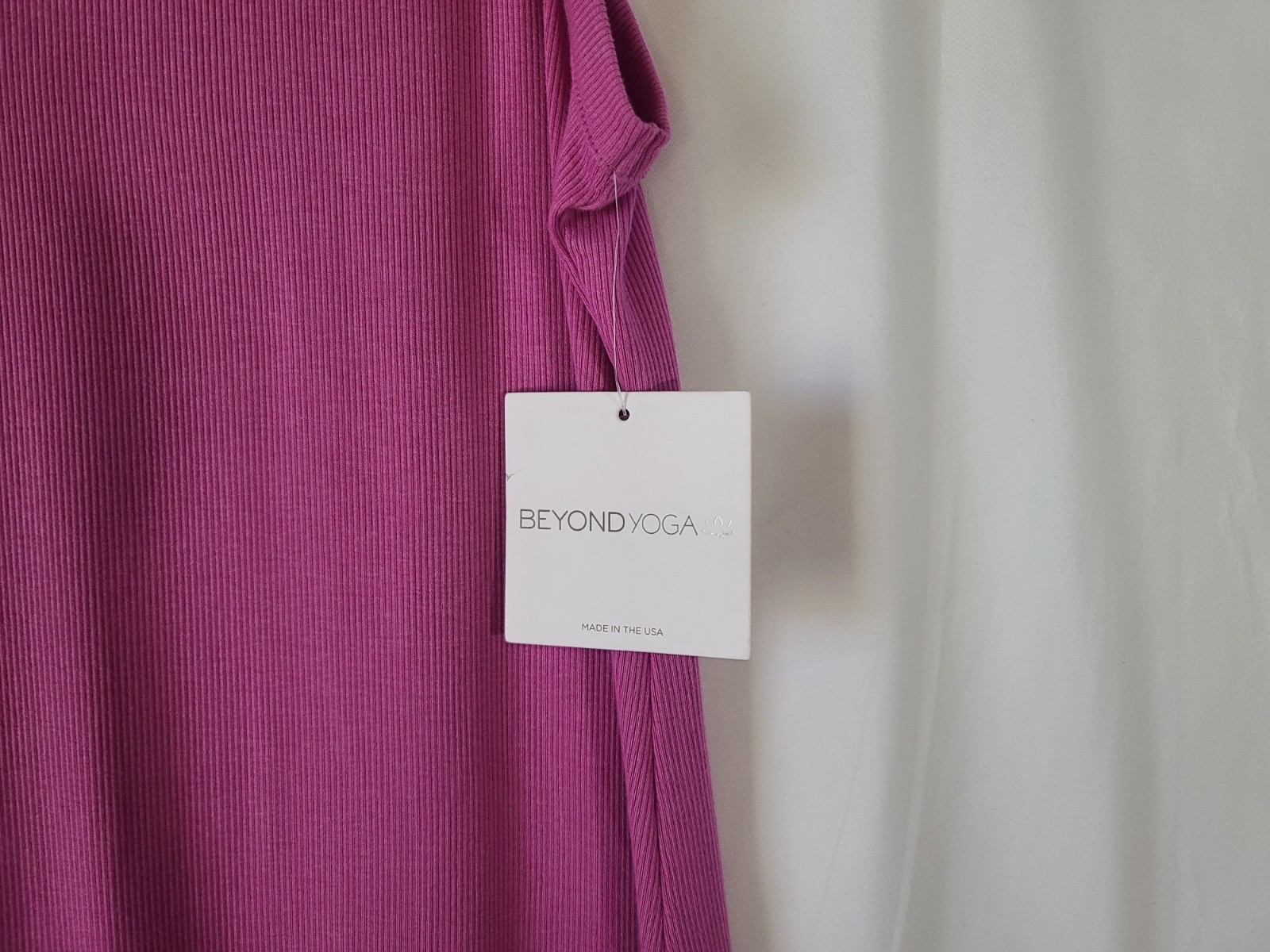 Beyond Yoga Womens Pink Ribbed Ease Into It Tank Midi Dress XL New W/Tags