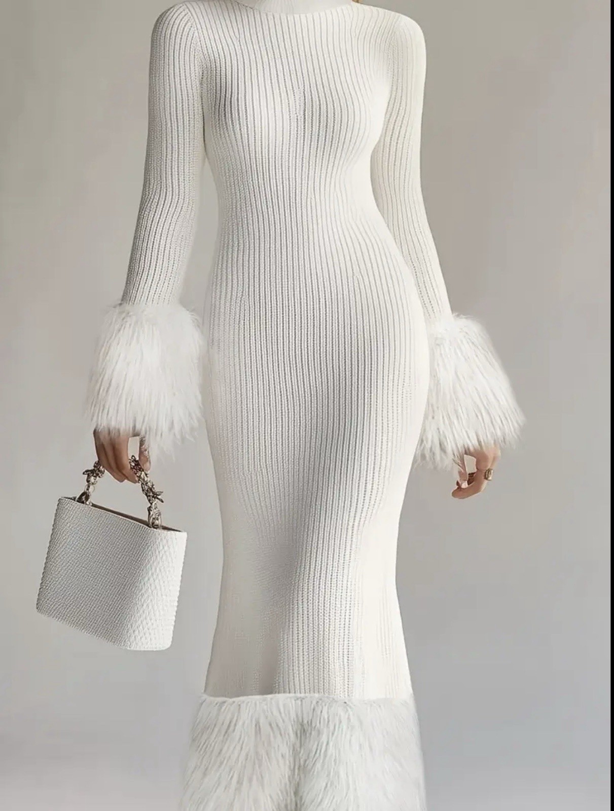 Solid Color Modal Dress With A Fitted Waist-Showcasing A Slim And Elegant Design