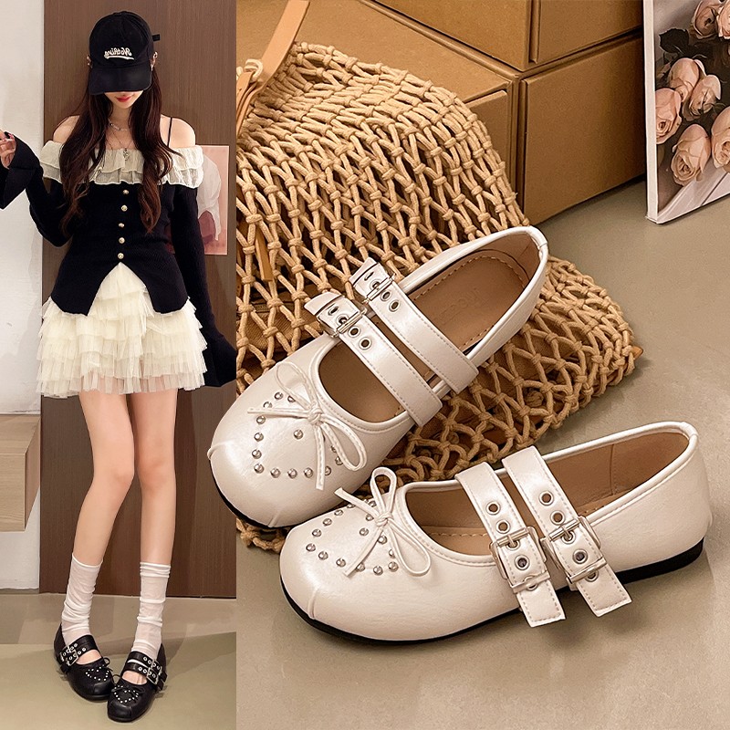 French Retro Rivet Mary Jane Shoes For Women, 2026 New Spring & Autumn…