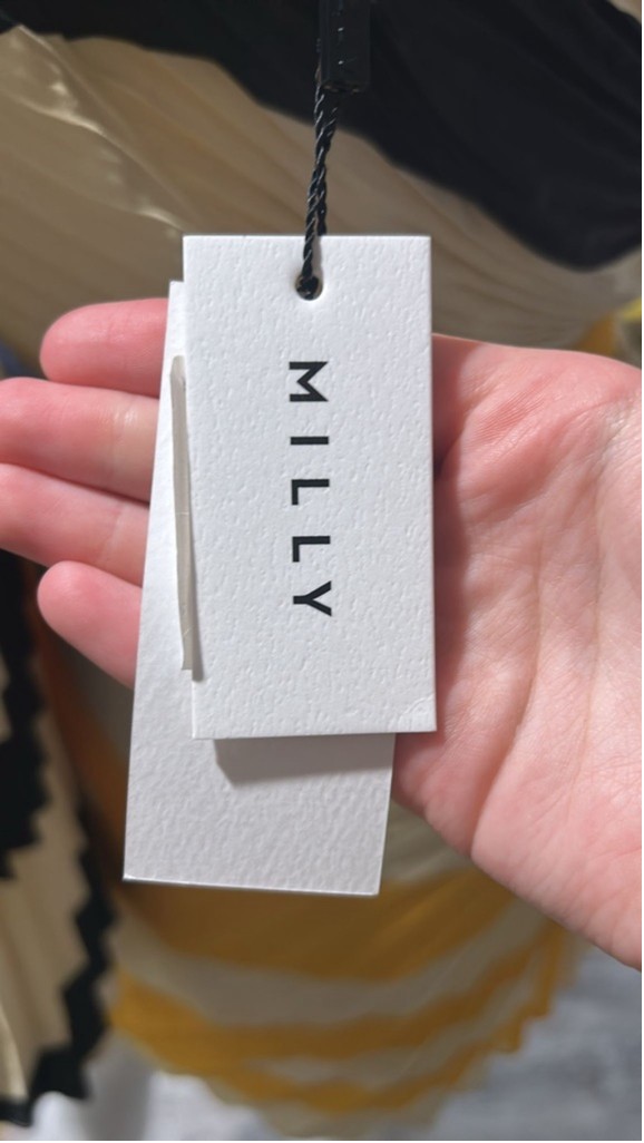 Milly One Shoulder Linden Zebra Pleated Mini Dress Size 8 Beige Yellow Black