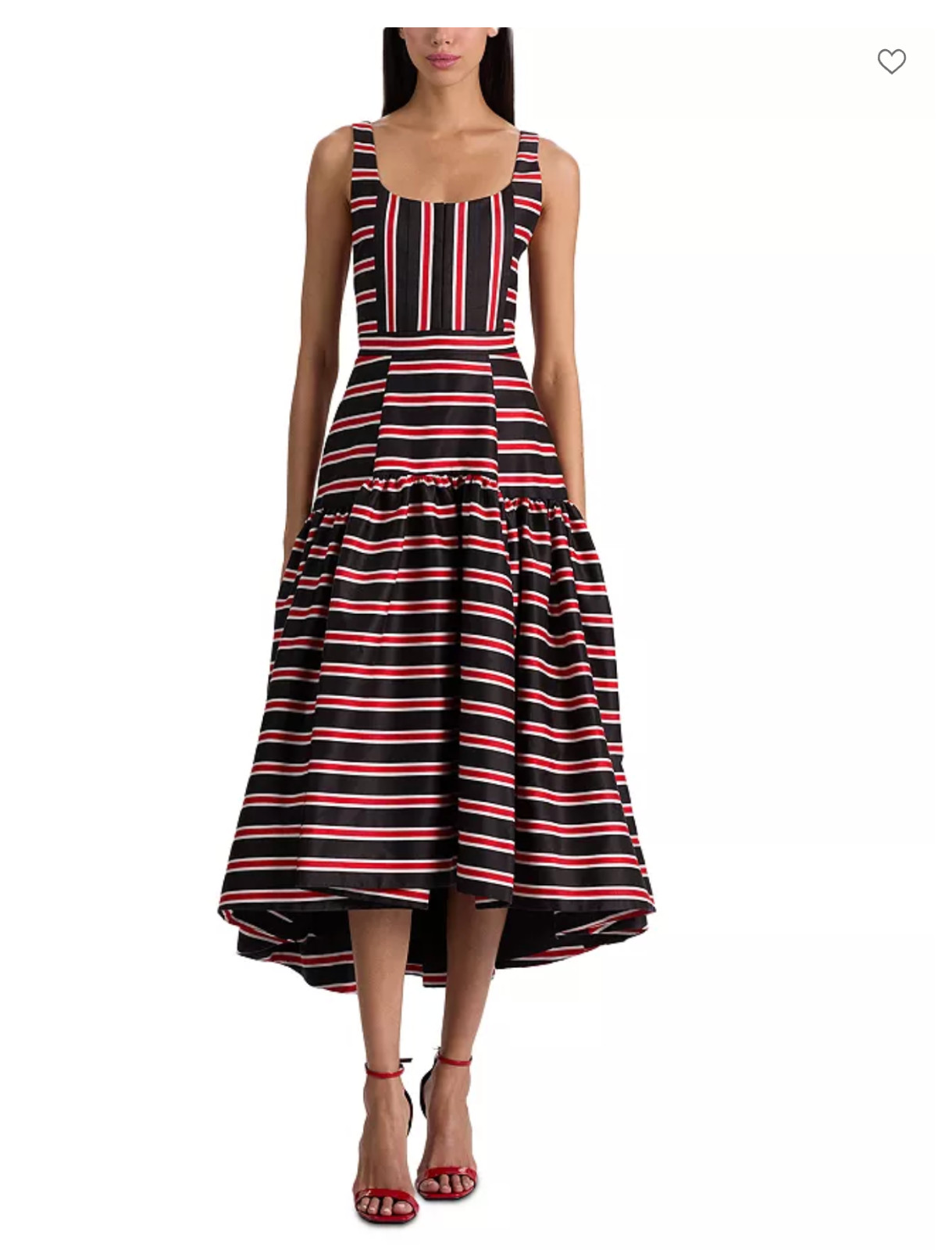Alice and OLIVIA DIANA STRUCTURED Hi Low MIDI DRESS In Bright Ruby Size 0 NWT
