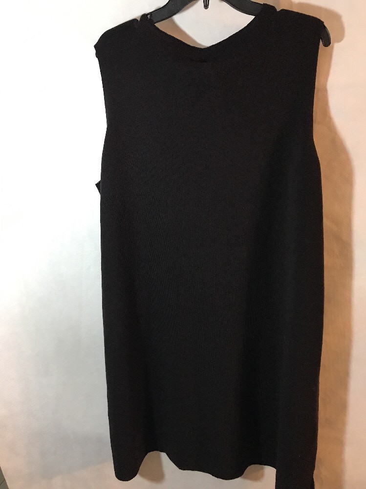 NWT Eileen Fisher Wool Crepe Funnel Neck Shift Dress Clove Brown [SZ 2X ] #M808