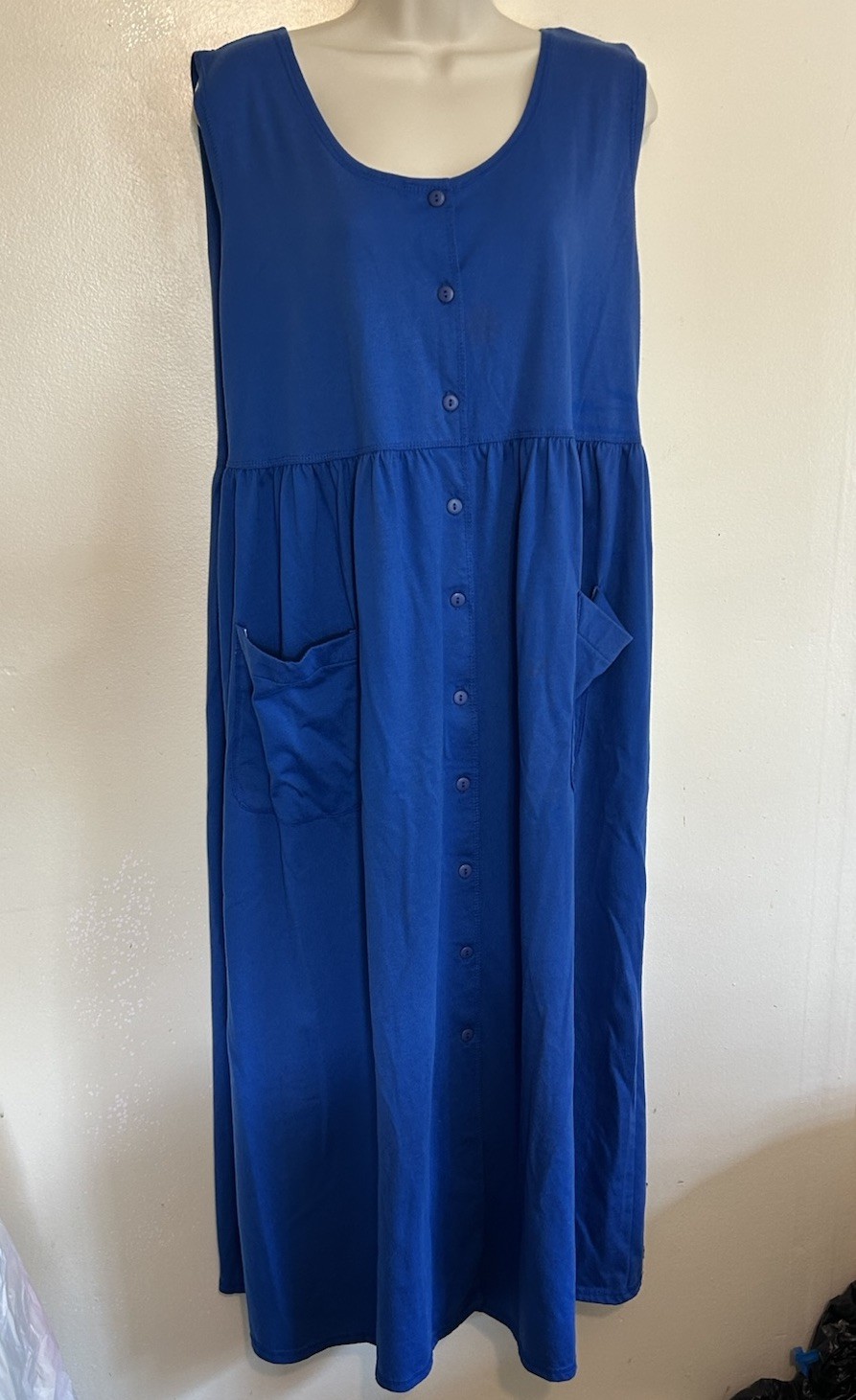Vintage Lauren Brooke Black Sleeveless Jumper Midi Dress Women’s Plus Size 20W
