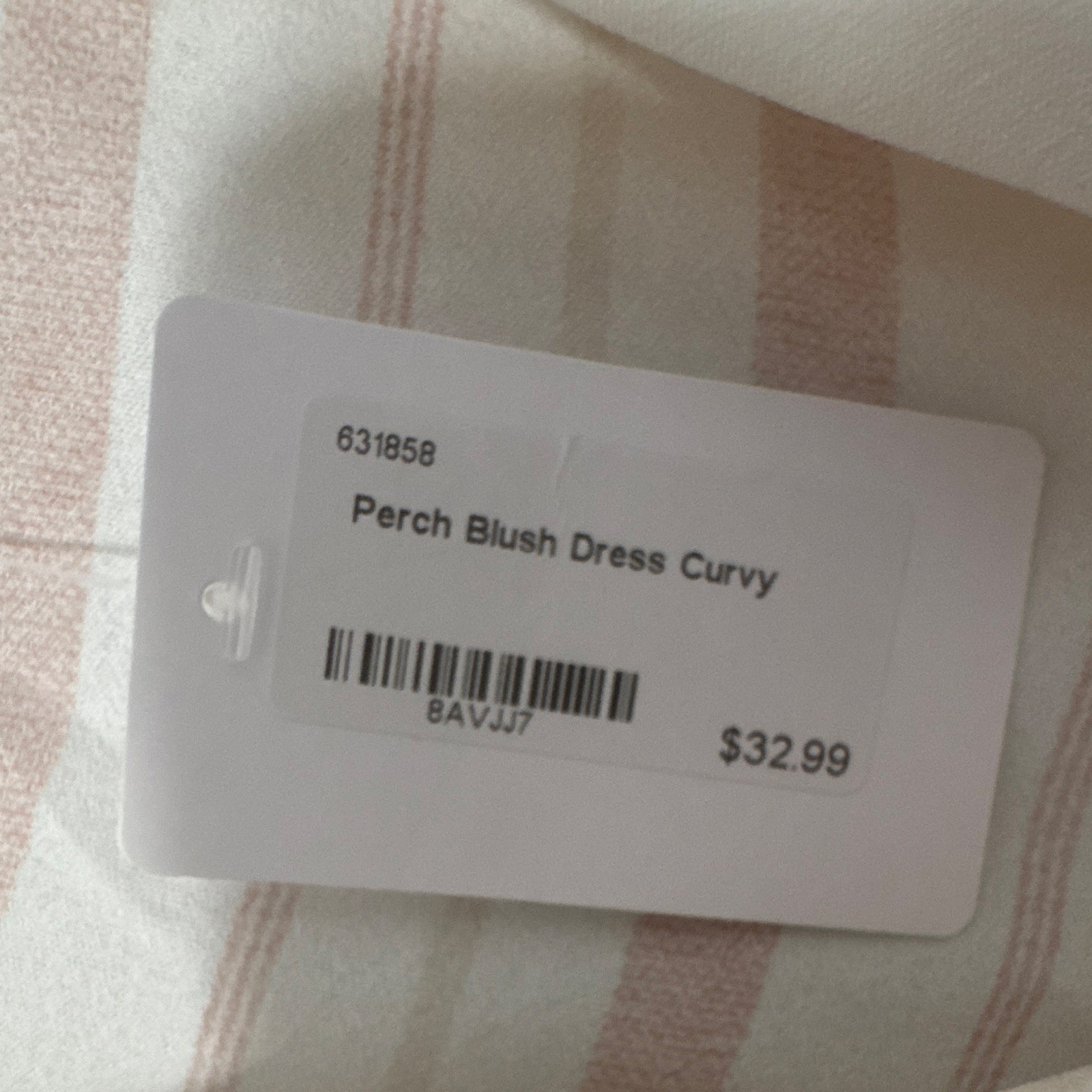 Perch by Blu Pepper Blush/White Striped Belted Shirt Dress Plus 1X
