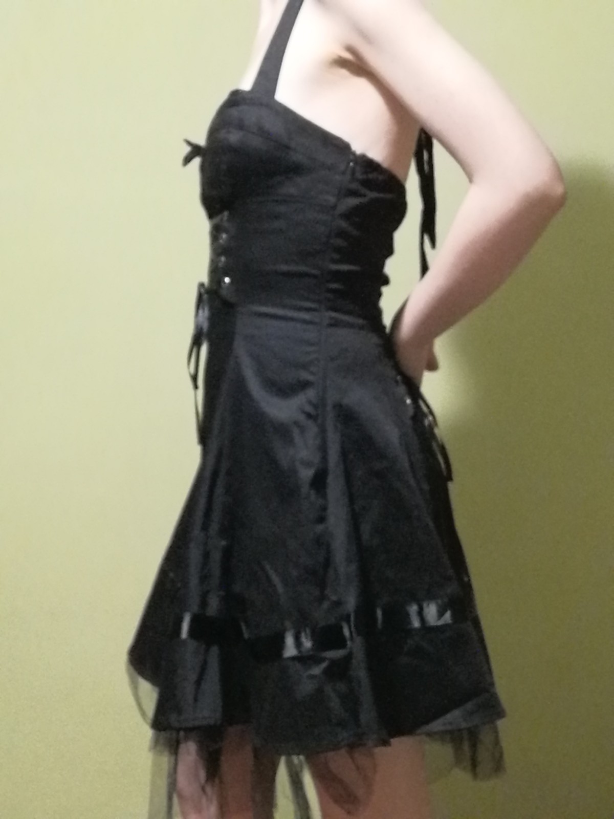 Hearts & roses gothic dress corset size S