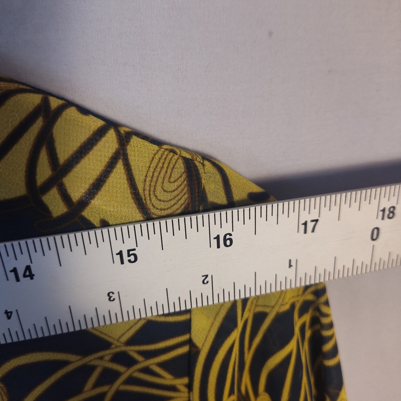 HM Womens Yellow Black Graphic Print Button Down Shirt Dress Size 12 Long Sleeve