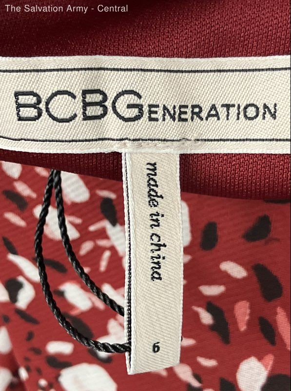 BCBGeneration Womens Multicolor Speckled Print Surplice Neck Sheath Dress Size 6