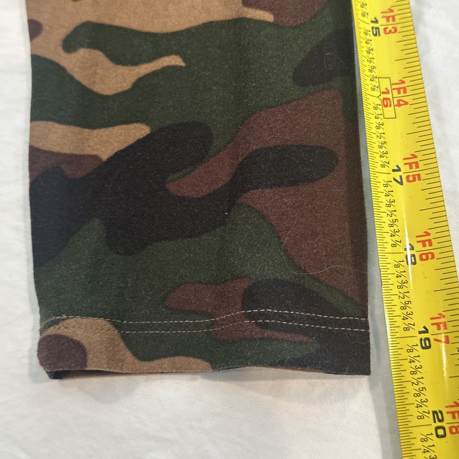 Edgy Alternative Bodycon Fitted Camo Dress Womens L Long Sleeve Ruched Discreet