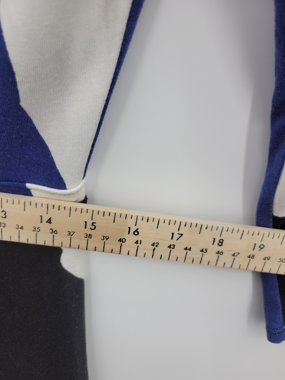 Ann Taylor Dress Womens 6 Blue White Black Abstract Long Sleeve Stretch Career