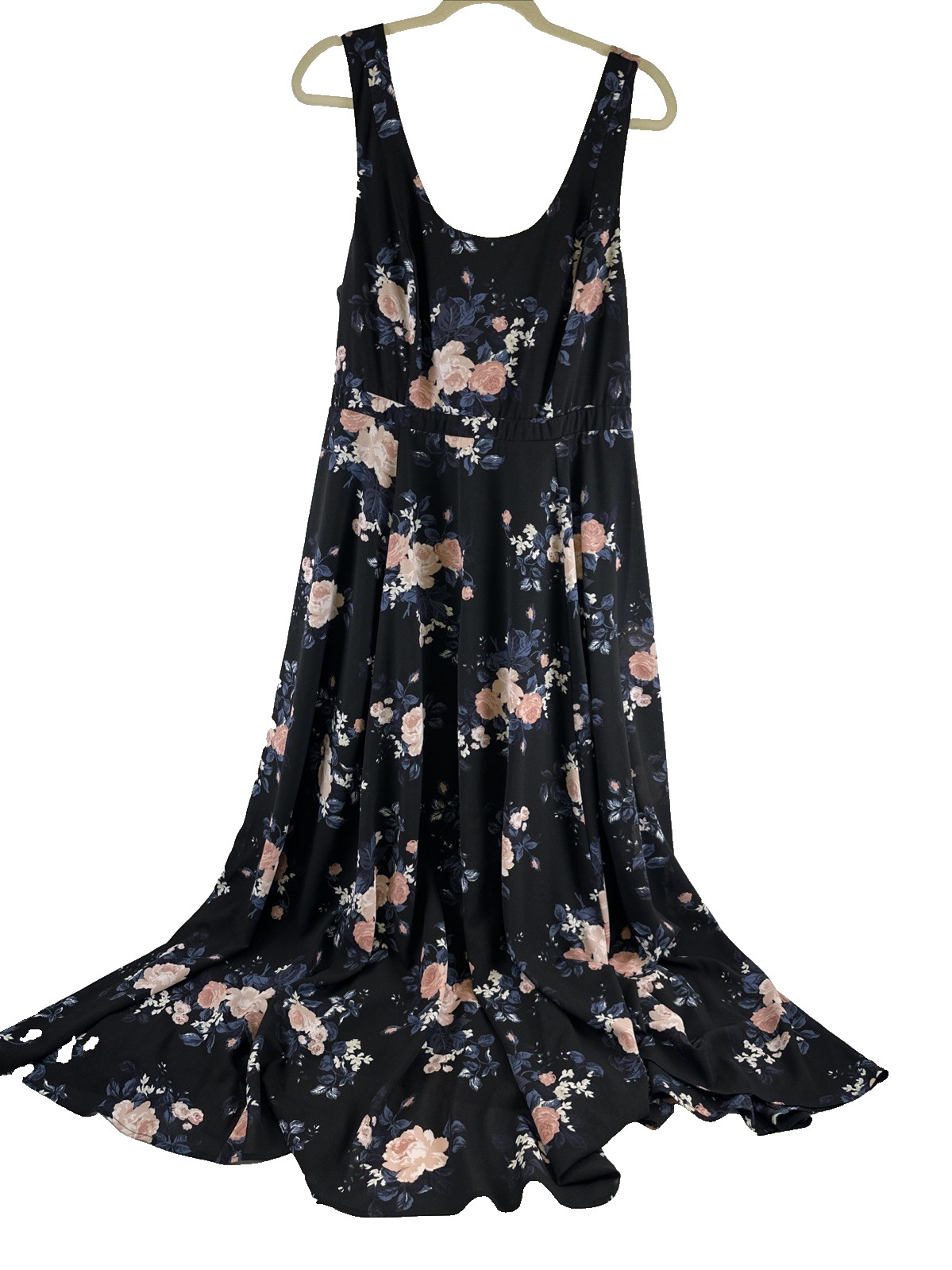 Torrid Black Floral Georgette Maxi Dress Tank Lined Flare 11688091 Women Plus 2X