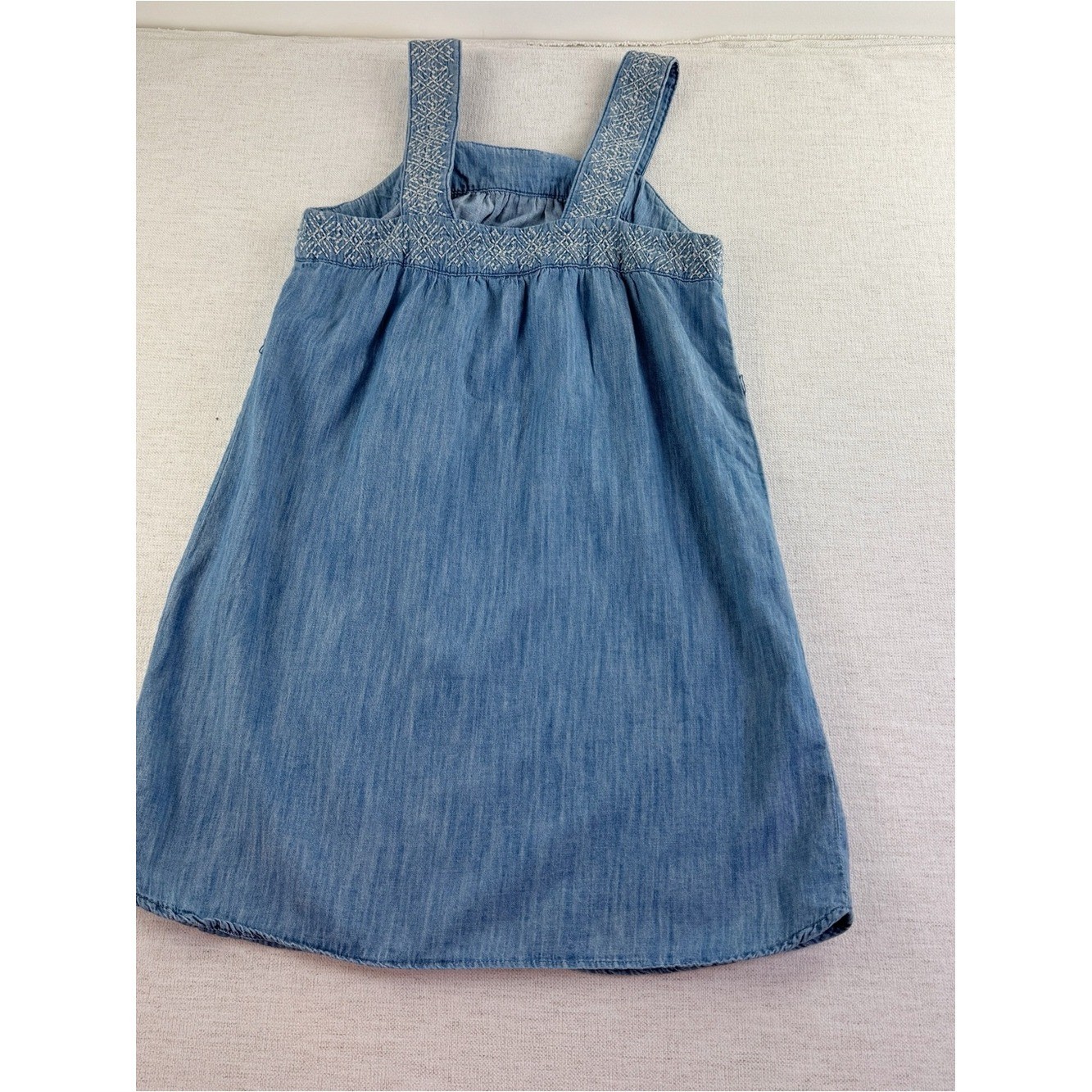 Universal Thread Chambray Embroidered Square Neck summer Dress women’s size M