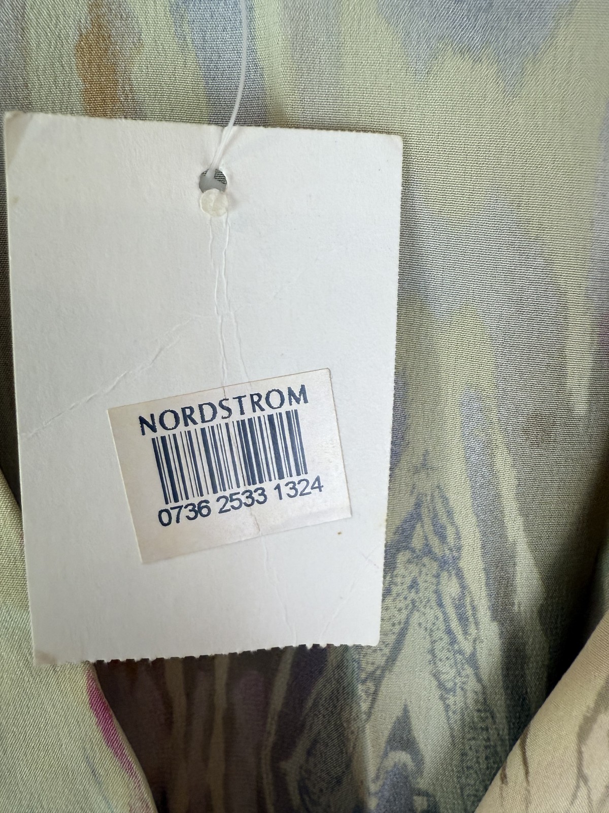 Presley Skye Dress Womens Medium Maize Green Silk Ikat Print Belted Lined NWT
