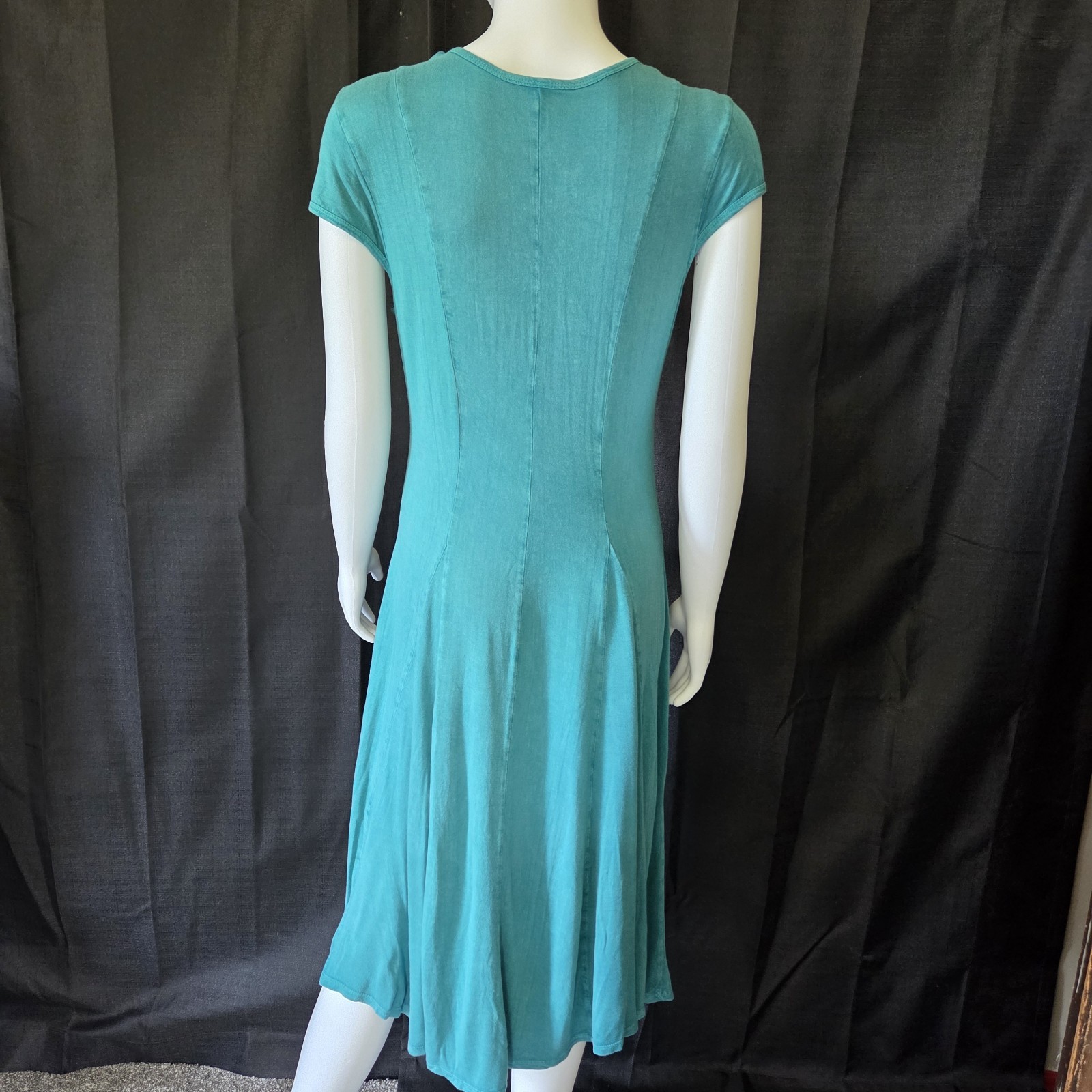 Back In The Saddle Womens Western Prairie Maxi Turquoise Dress W/ Suede Detail