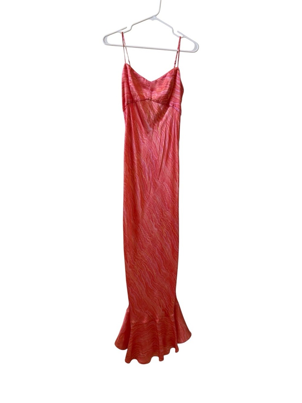 SALONI Mimi B Maxi Dress in Salmon Marbling Sz 6 US